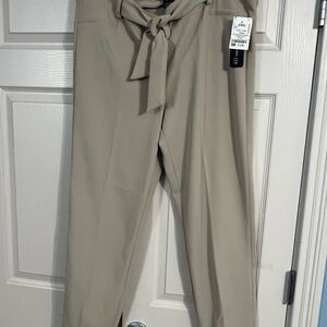 Soho Taupe Tie-Front Trousers